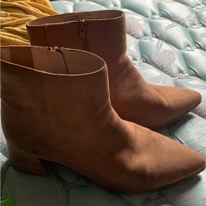 Tan boots with heel